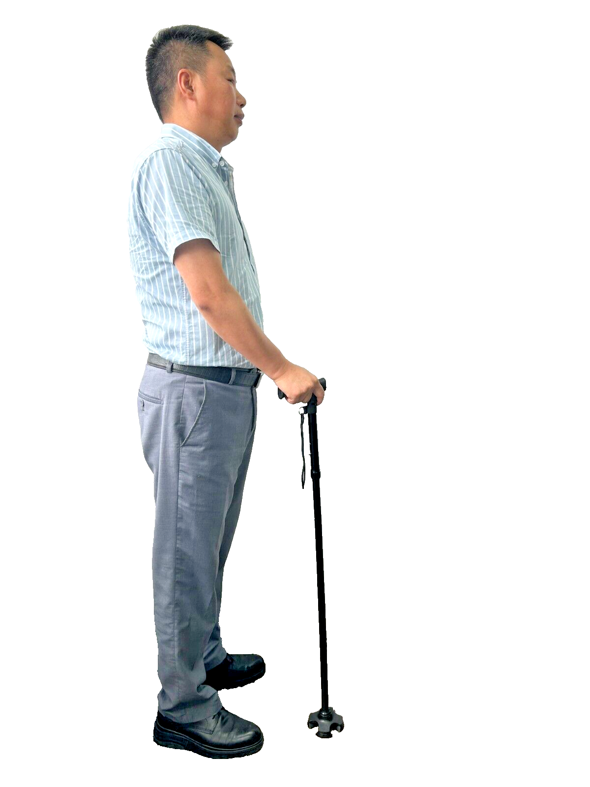 Adjustable Walking stick, portable, four-legged crutch, strong stable