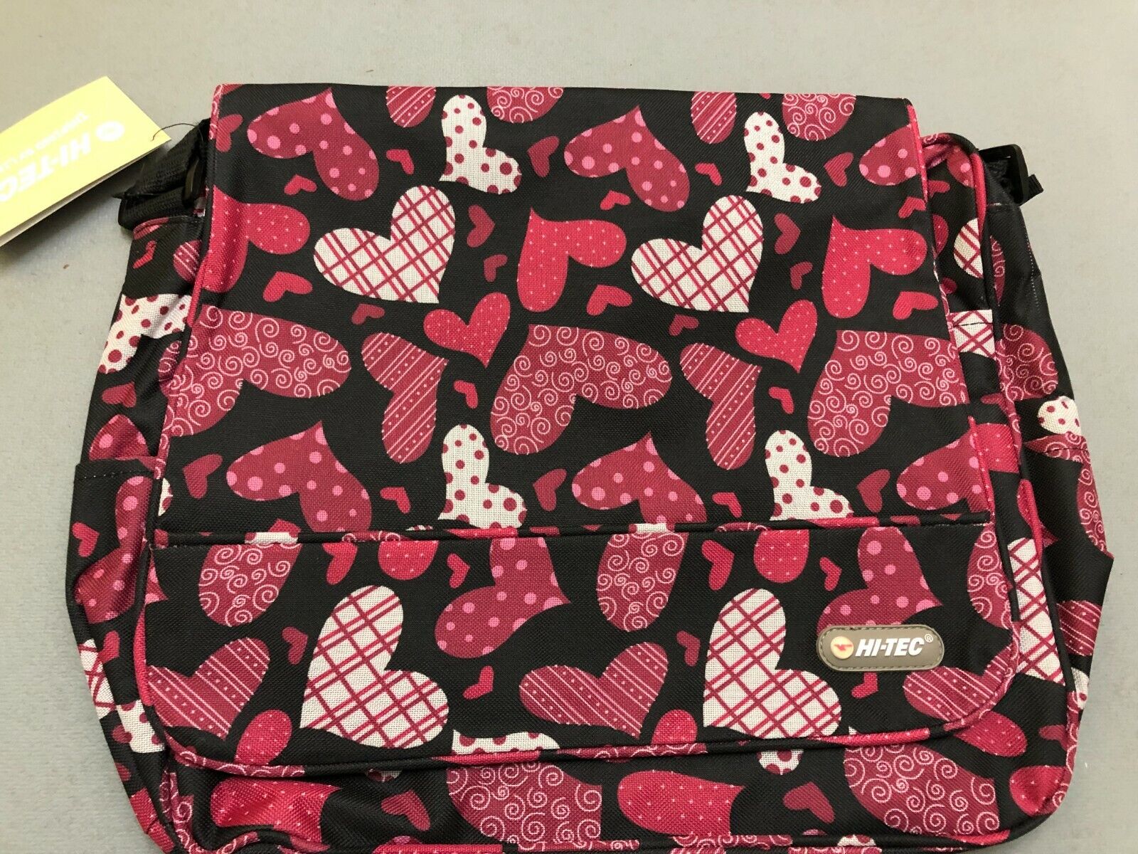 Love Hearts Messenger Bag Womens Girls College Laptop School Travel Shoulder