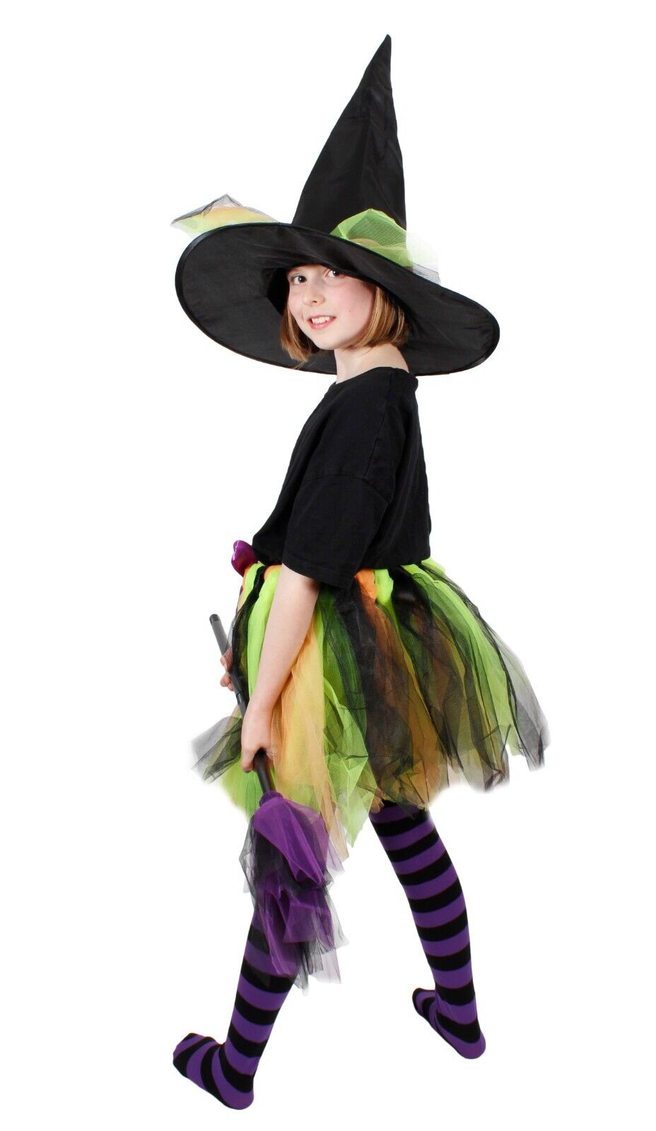 Girls Age 8 - 12 Halloween Enchanting Witch Fancy Dress Horror Glamour  Costume