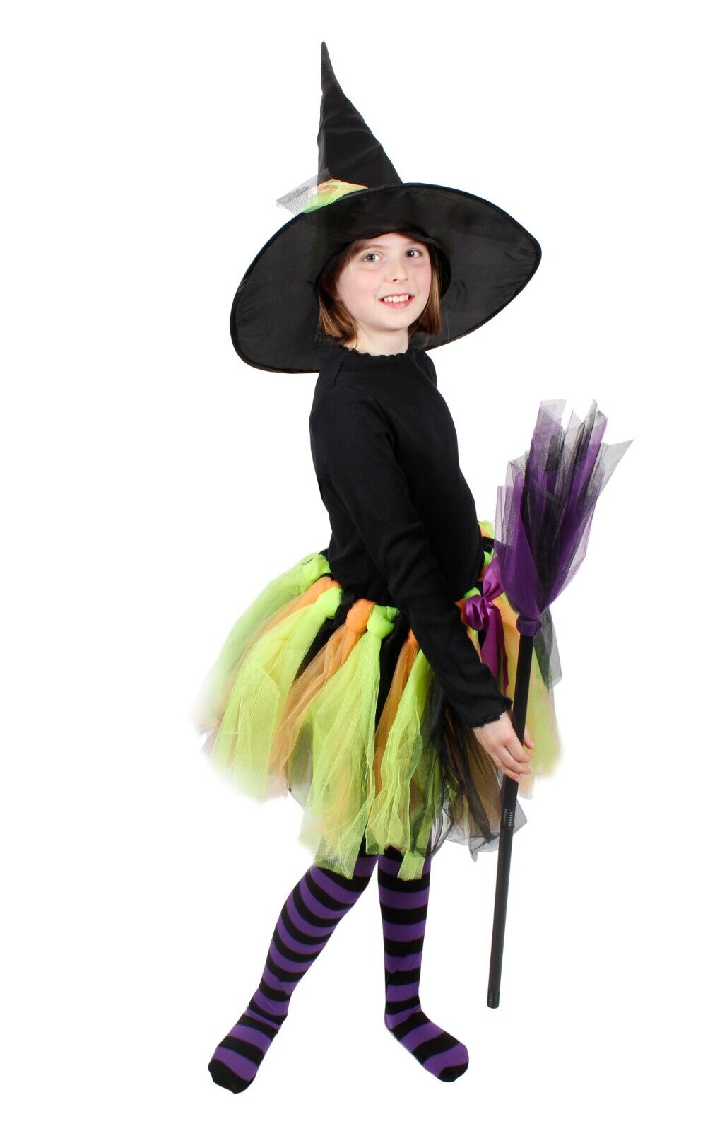 Girls Age 8 - 12 Halloween Enchanting Witch Fancy Dress Horror Glamour  Costume