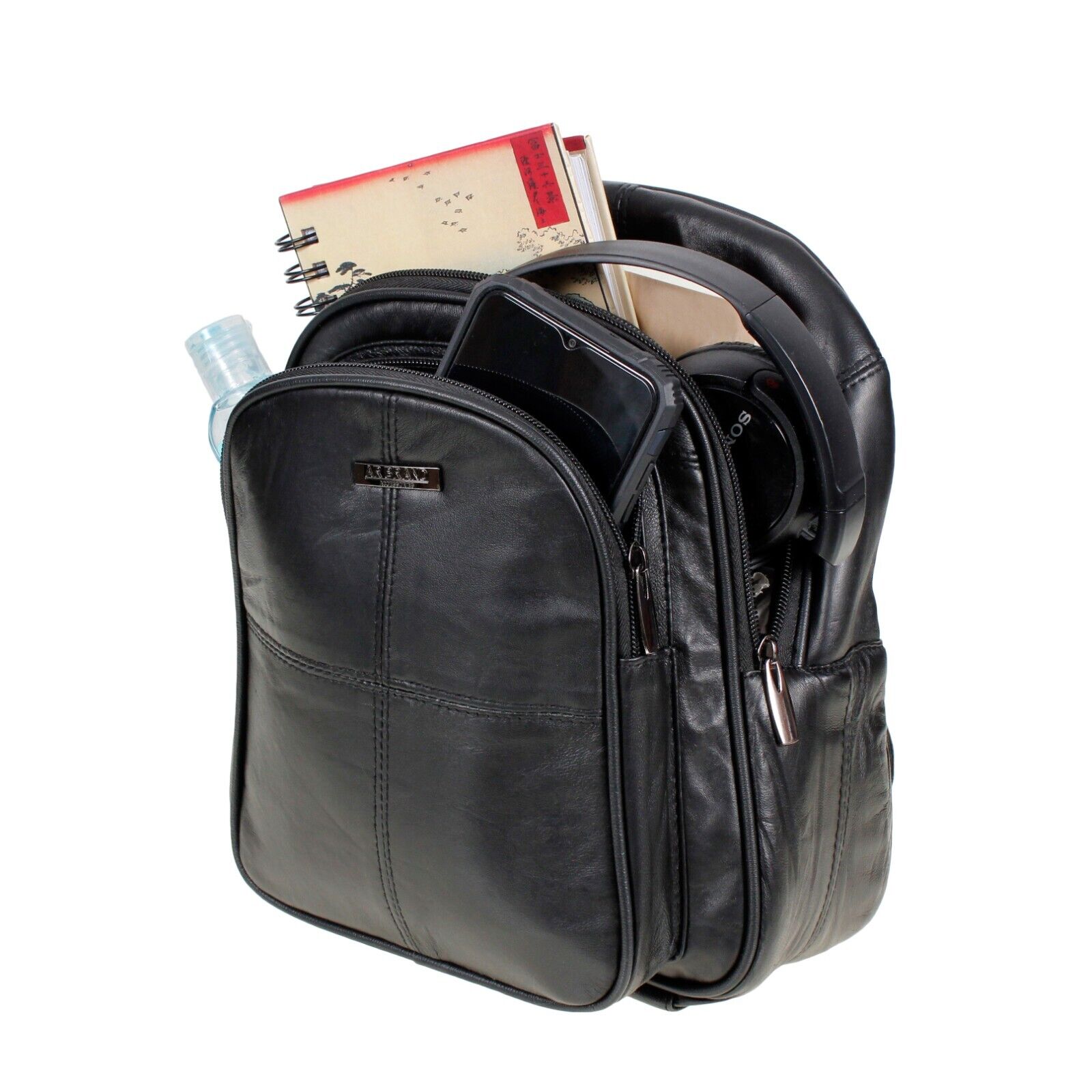 Ladies Real Genuine Soft Nappa Leather Backpack with Security Pocket MARKS