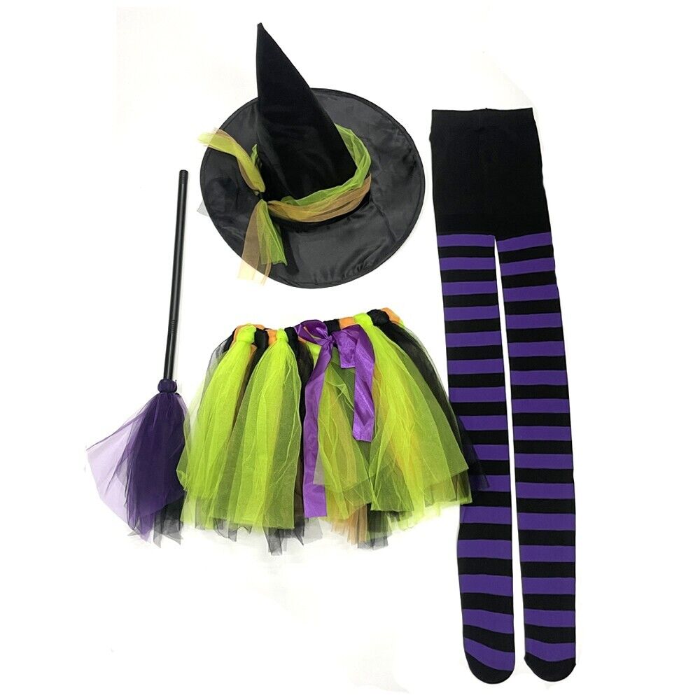 Girls Age 8 - 12 Halloween Enchanting Witch Fancy Dress Horror Glamour  Costume