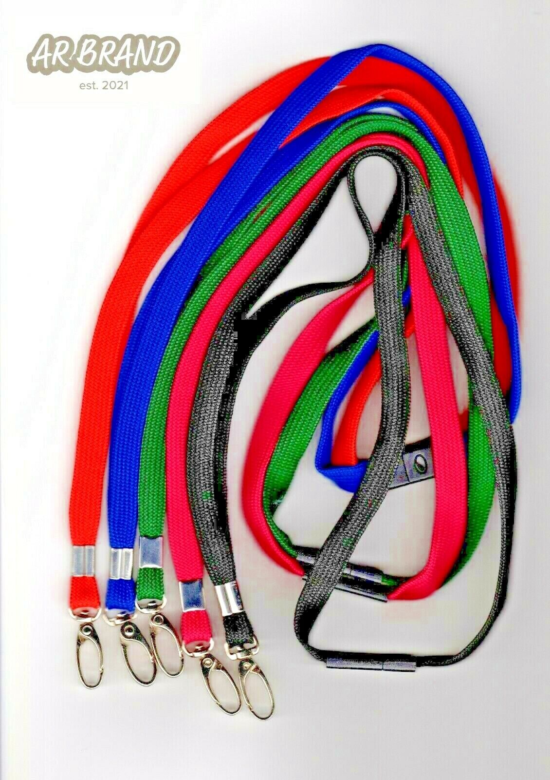 Set of 5 PCS Fabric Lanyard Neck Strap With Strong Metal Lobster Clip