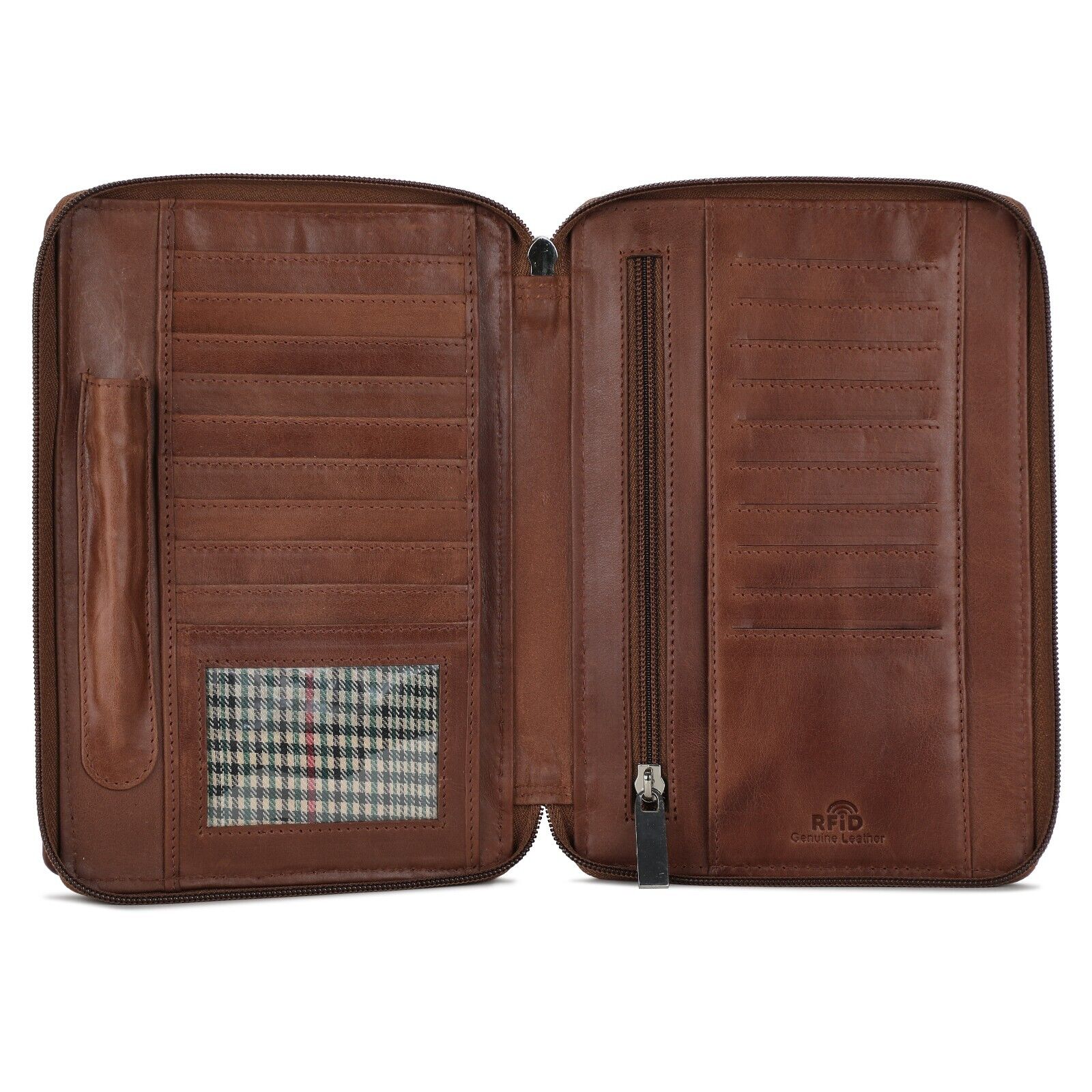 LEATHER TRAVEL BAG PASSPORT HOLIDAY Brown LEATHER QUALITY CROSSBODY