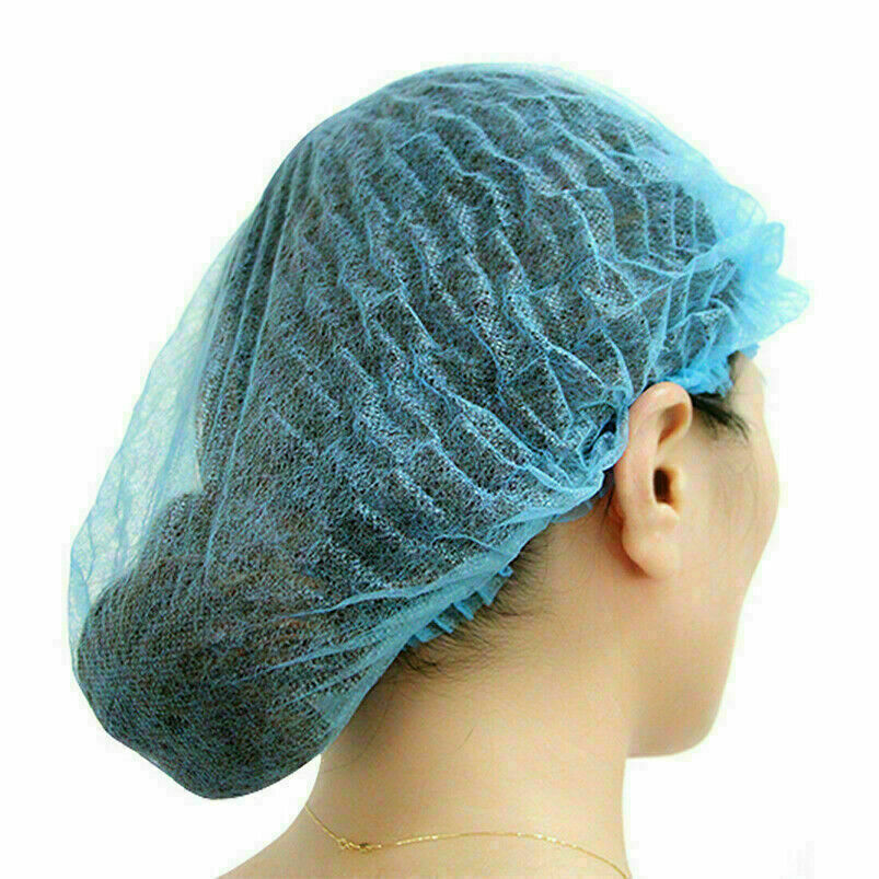 Blue Mesh Mob Hair Nets for catering, Suntanning salons - Pack of 5
