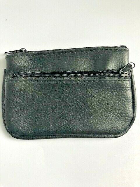 Leather Small Coin Card Key Ring Wallet Pouch Purse