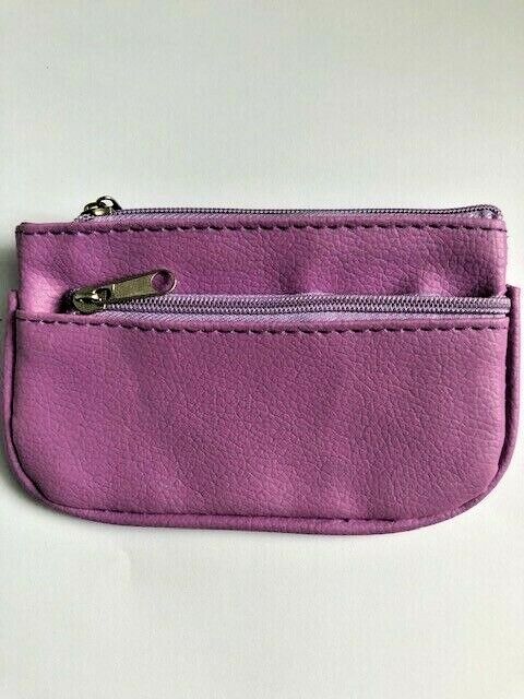 Leather Small Coin Card Key Ring Wallet Pouch Purse