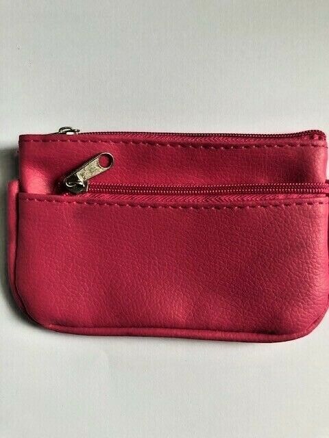 Leather Small Coin Card Key Ring Wallet Pouch Purse