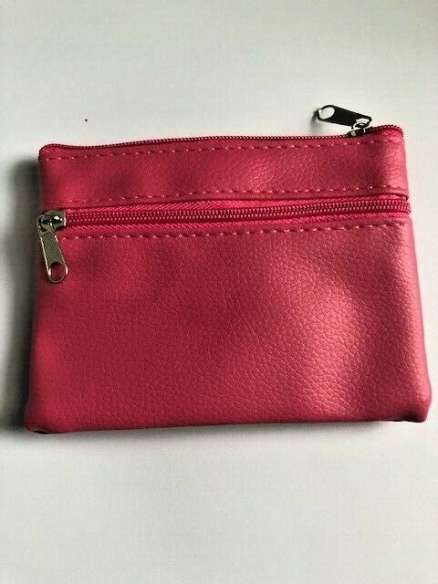 Leather Small Coin Card Key Ring Wallet Pouch Purse