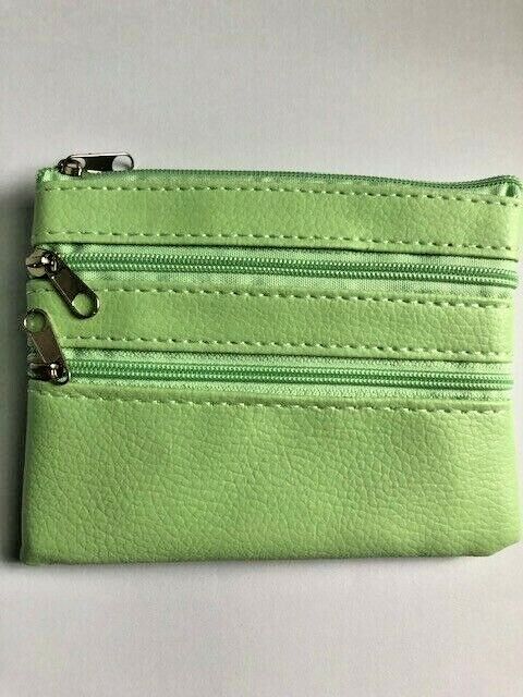 Leather Small Coin Card Key Ring Wallet Pouch Purse
