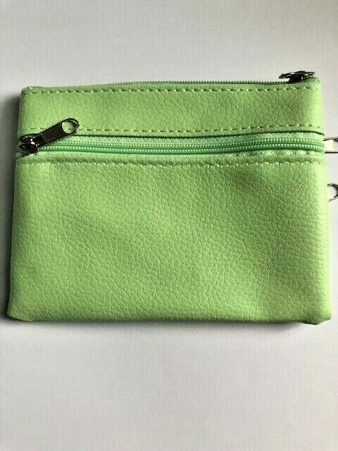 Leather Small Coin Card Key Ring Wallet Pouch Purse