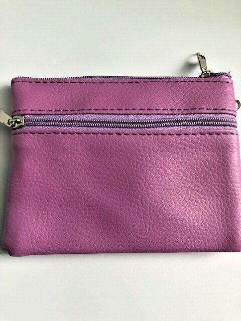 Leather Small Coin Card Key Ring Wallet Pouch Purse