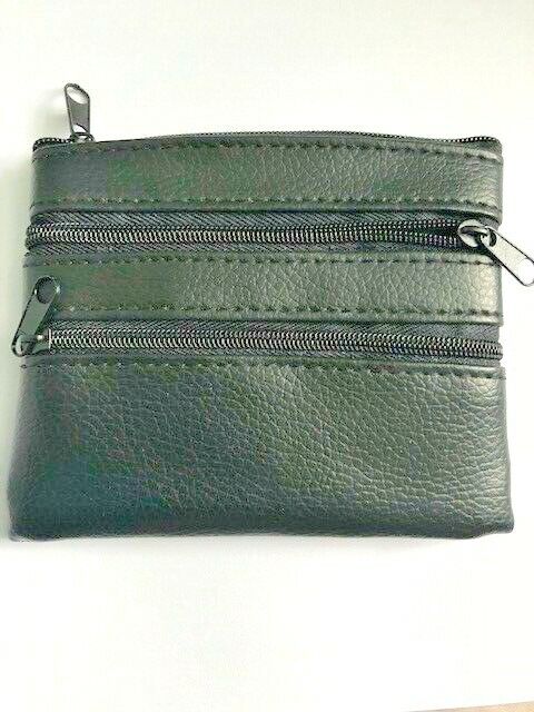 Leather Small Coin Card Key Ring Wallet Pouch Purse