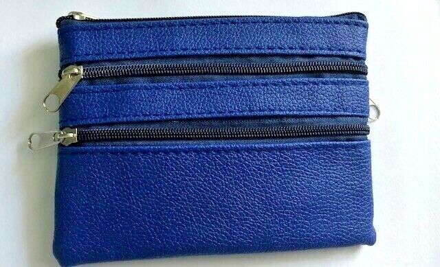 Leather Small Coin Card Key Ring Wallet Pouch Purse