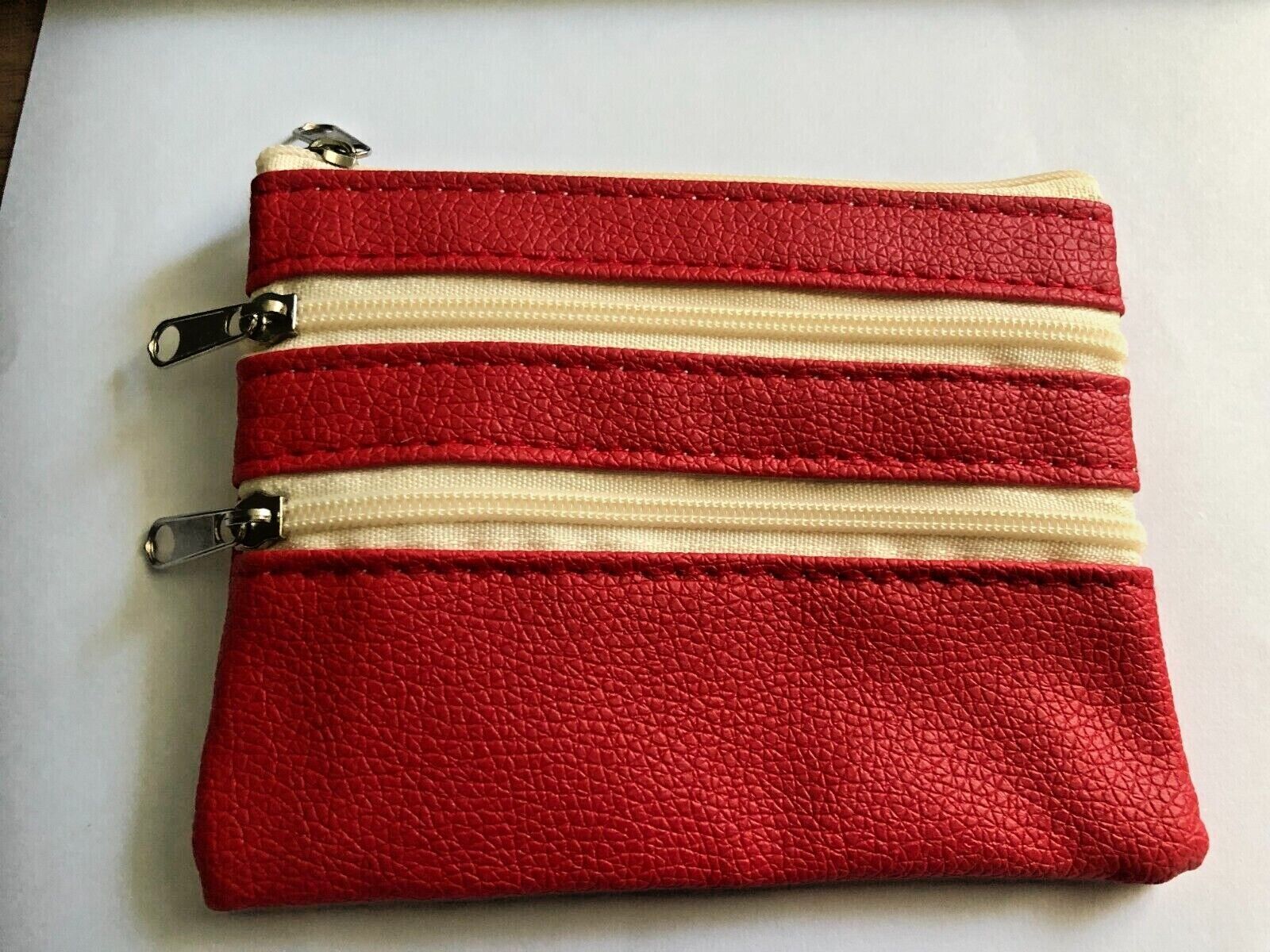 Leather Small Coin Card Key Ring Wallet Pouch Purse