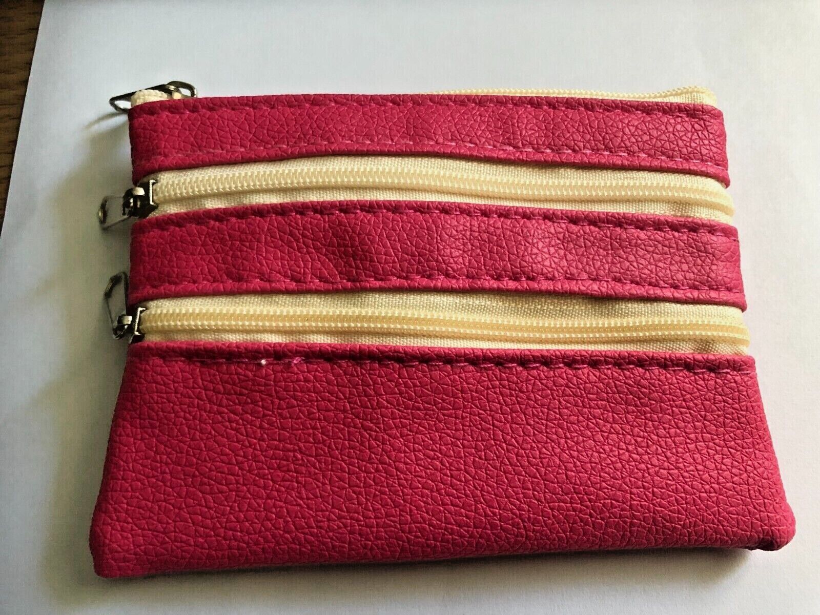Leather Small Coin Card Key Ring Wallet Pouch Purse