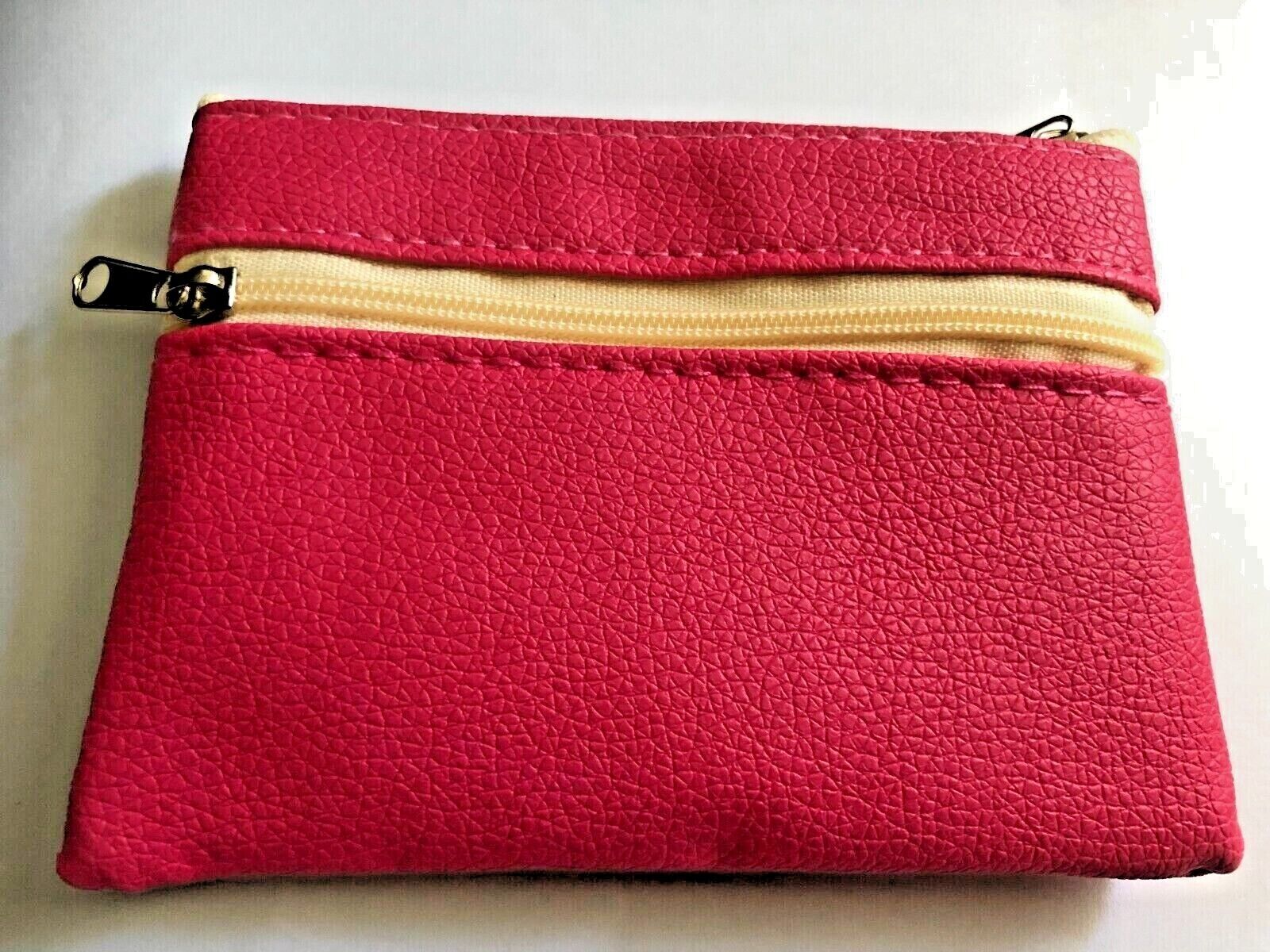 Leather Small Coin Card Key Ring Wallet Pouch Purse