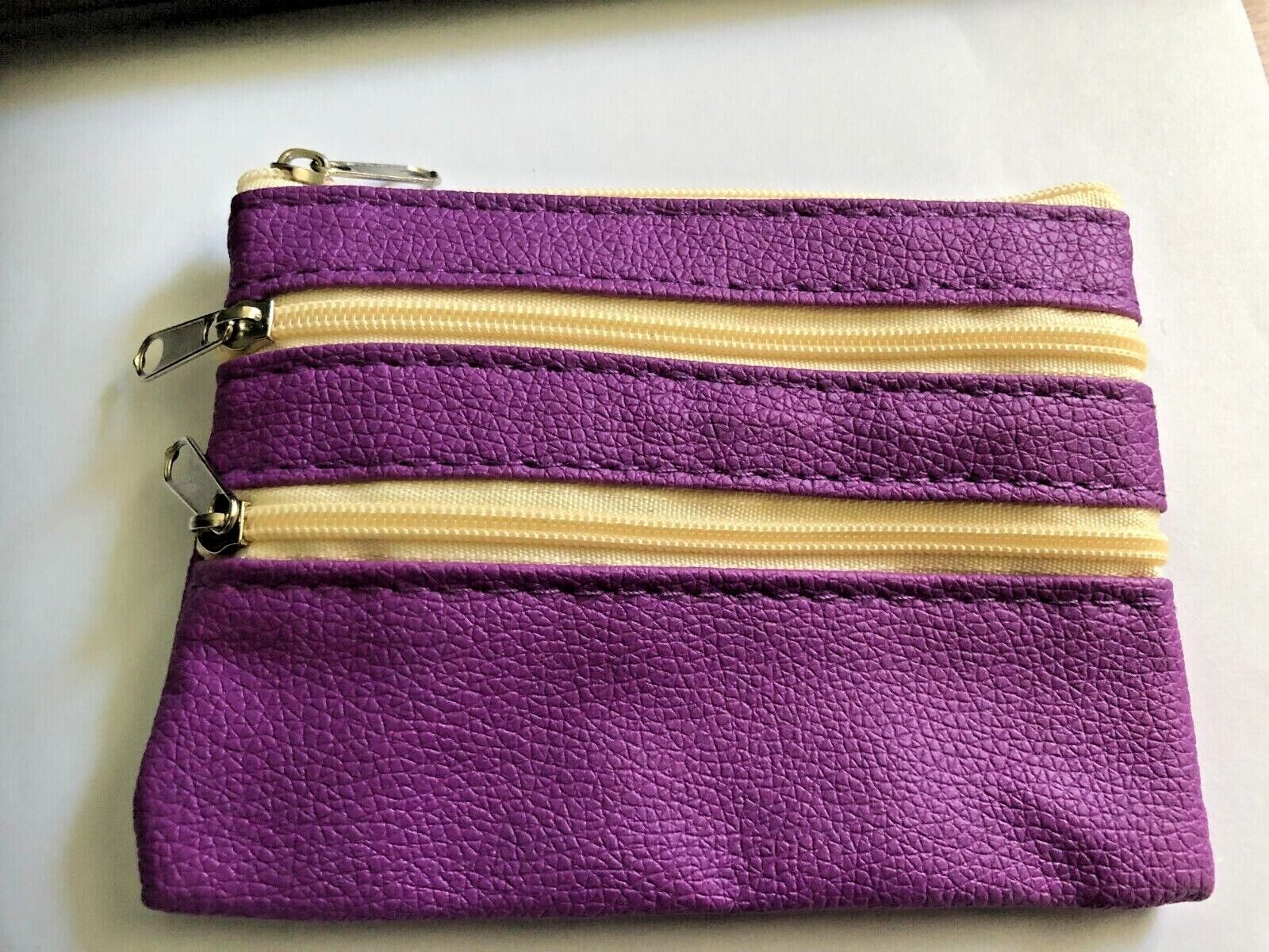 Leather Small Coin Card Key Ring Wallet Pouch Purse