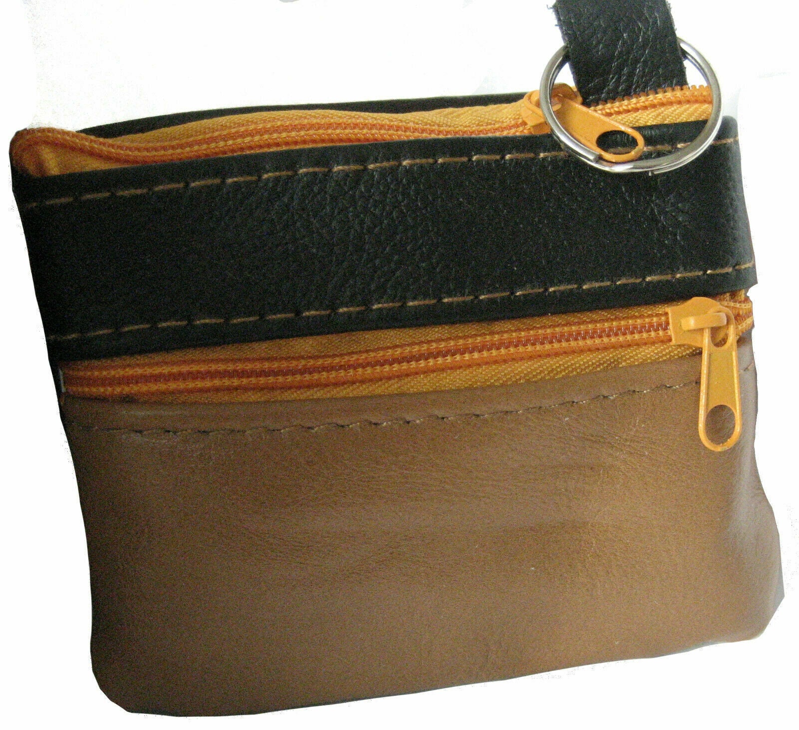 Small Coin Card Wallet Zip Pouch Purse Leather Multi Design