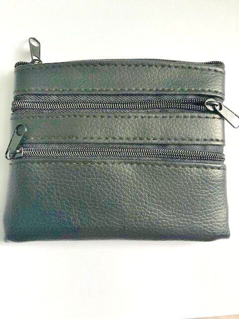 Leather Small Coin Card Key Ring Wallet Pouch Purse