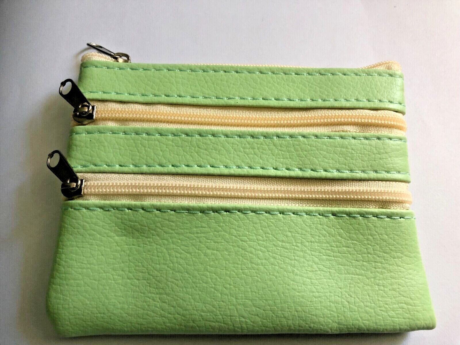Leather Small Coin Card Key Ring Wallet Pouch Purse