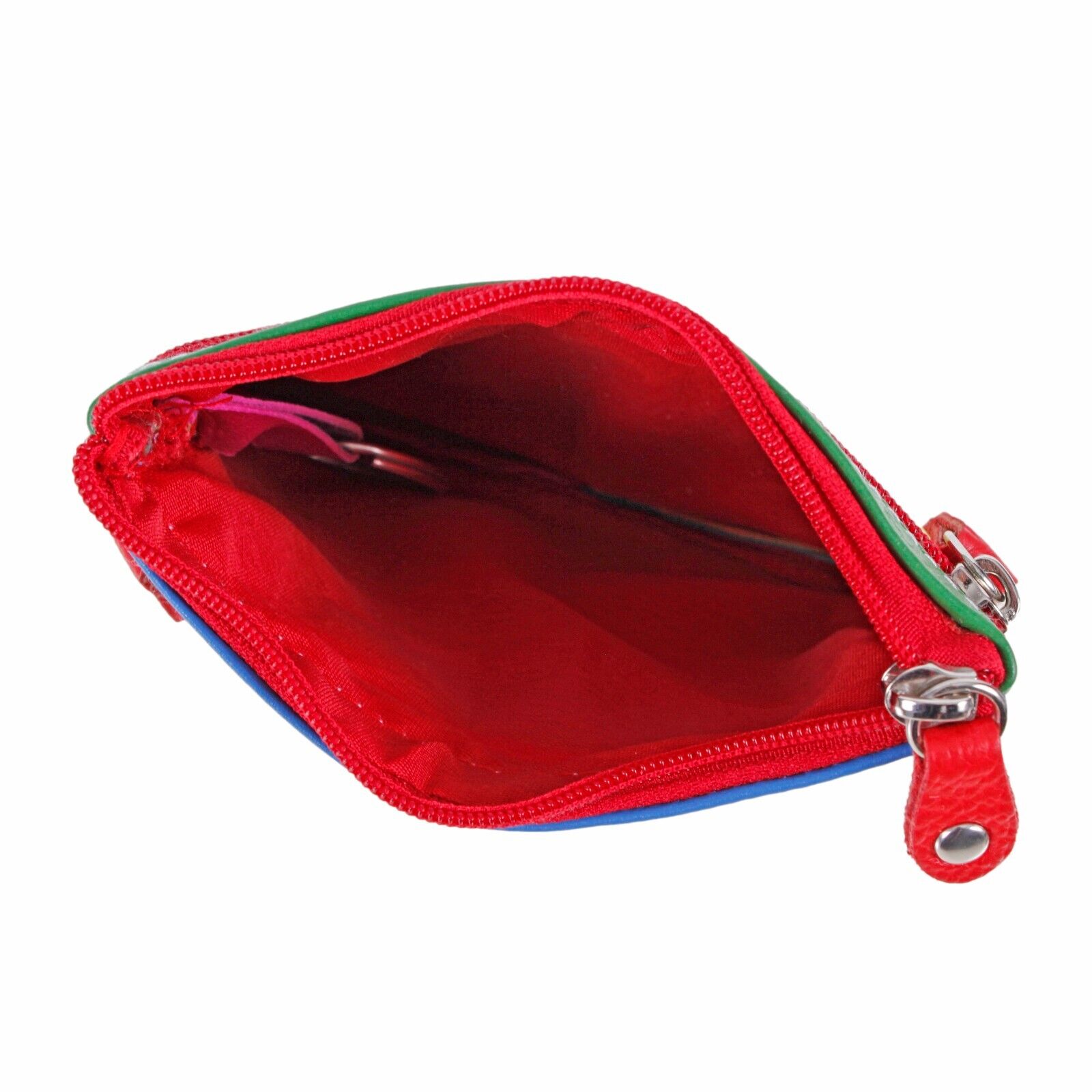 Small Coin Card Wallet Zip Pouch Purse Leather Multi Design