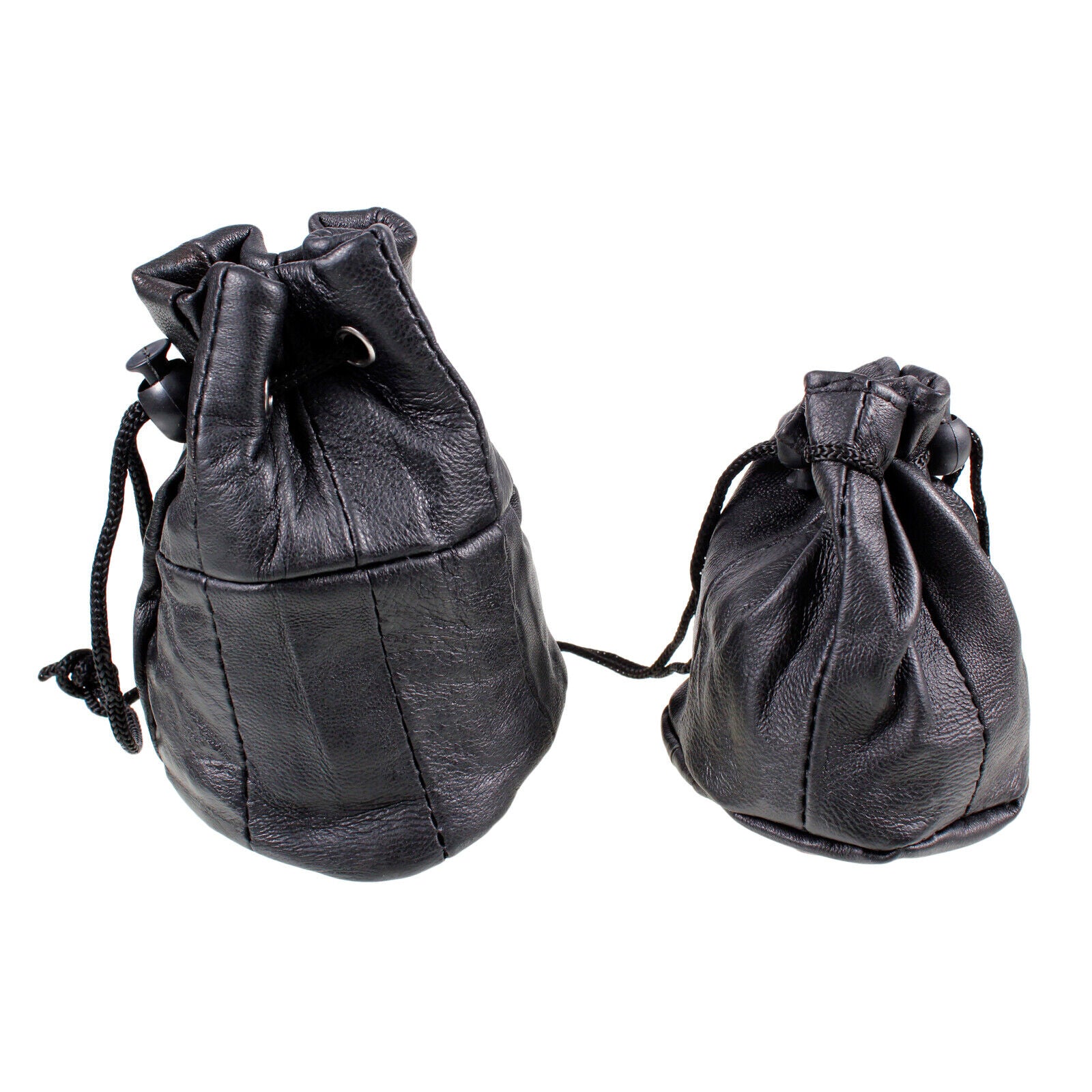 Leather Drawstring Wrist Taxi Pouch Coin Purse Change Money Bag Wallet Note Case