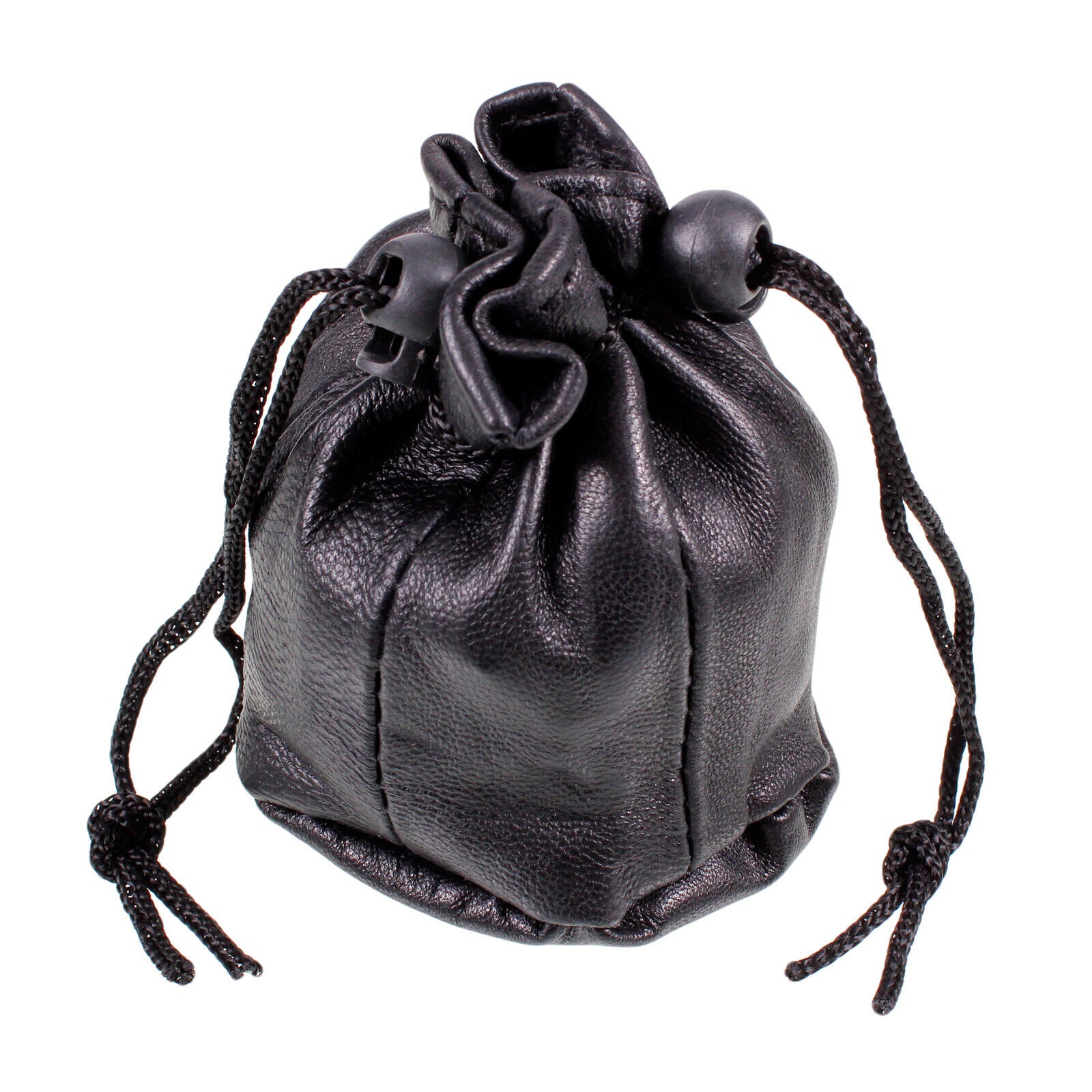 Leather Drawstring Wrist Taxi Pouch Coin Purse Change Money Bag Wallet Note Case