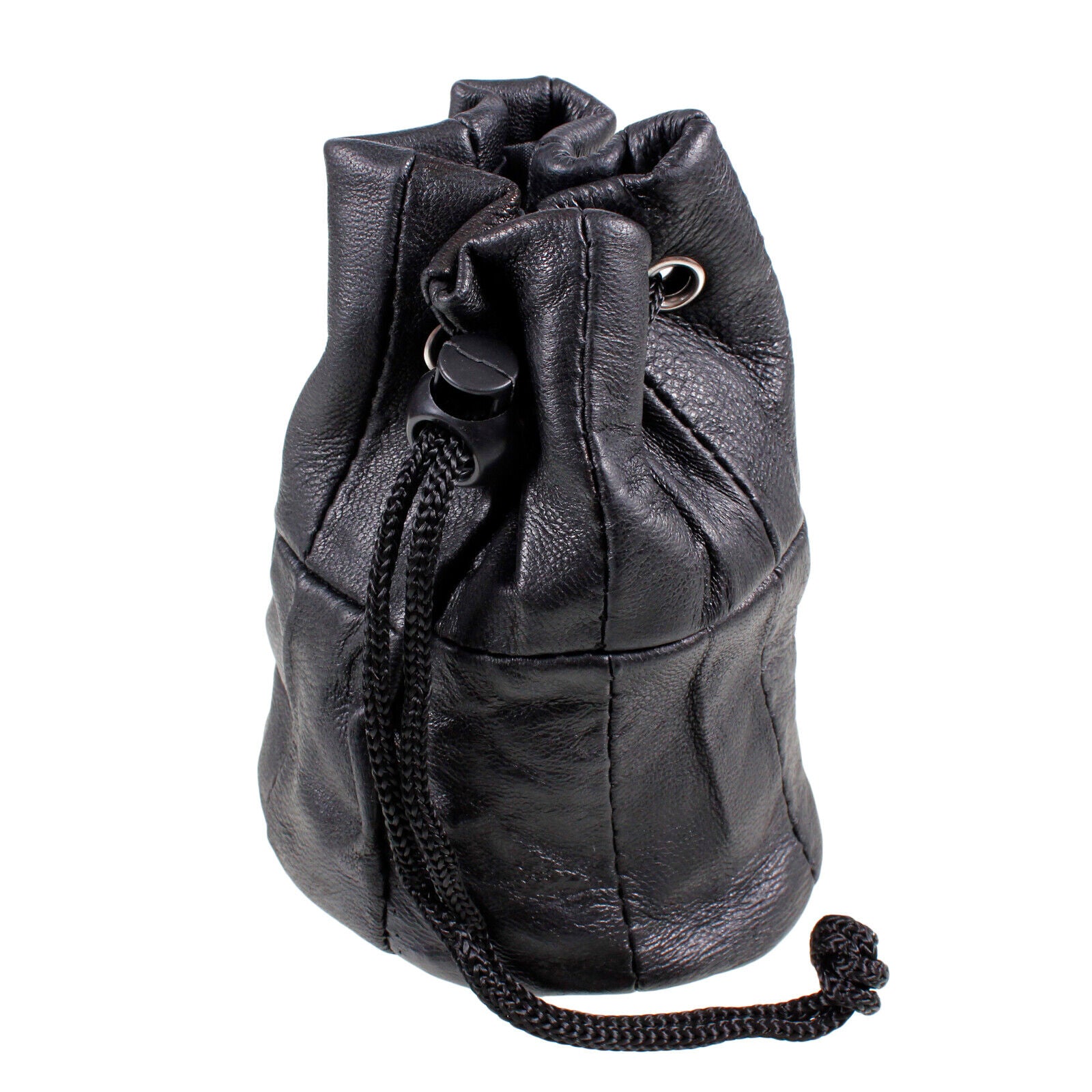 Leather Drawstring Wrist Taxi Pouch Coin Purse Change Money Bag Wallet Note Case