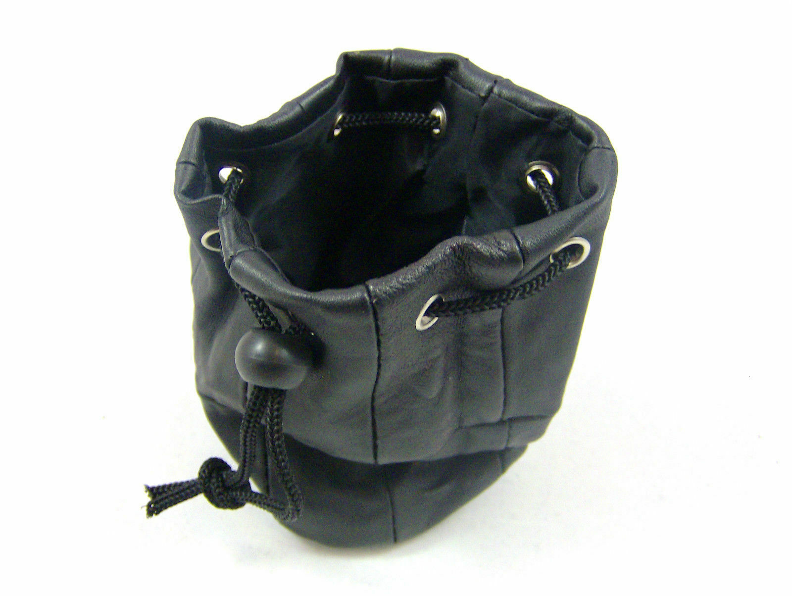 Leather Drawstring Wrist Taxi Pouch Coin Purse Change Money Bag Wallet Note Case