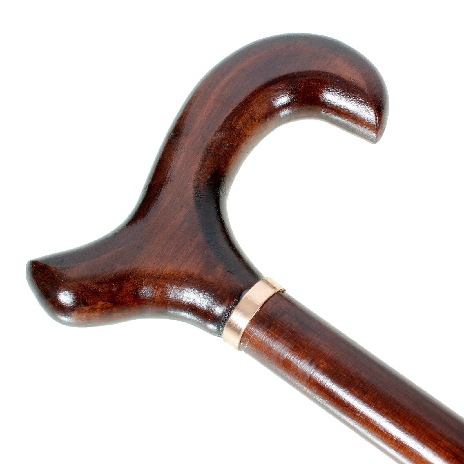 Gents Handcrafted Derby Handle Wooden Walking Stick Cane Mens Ladies 37"