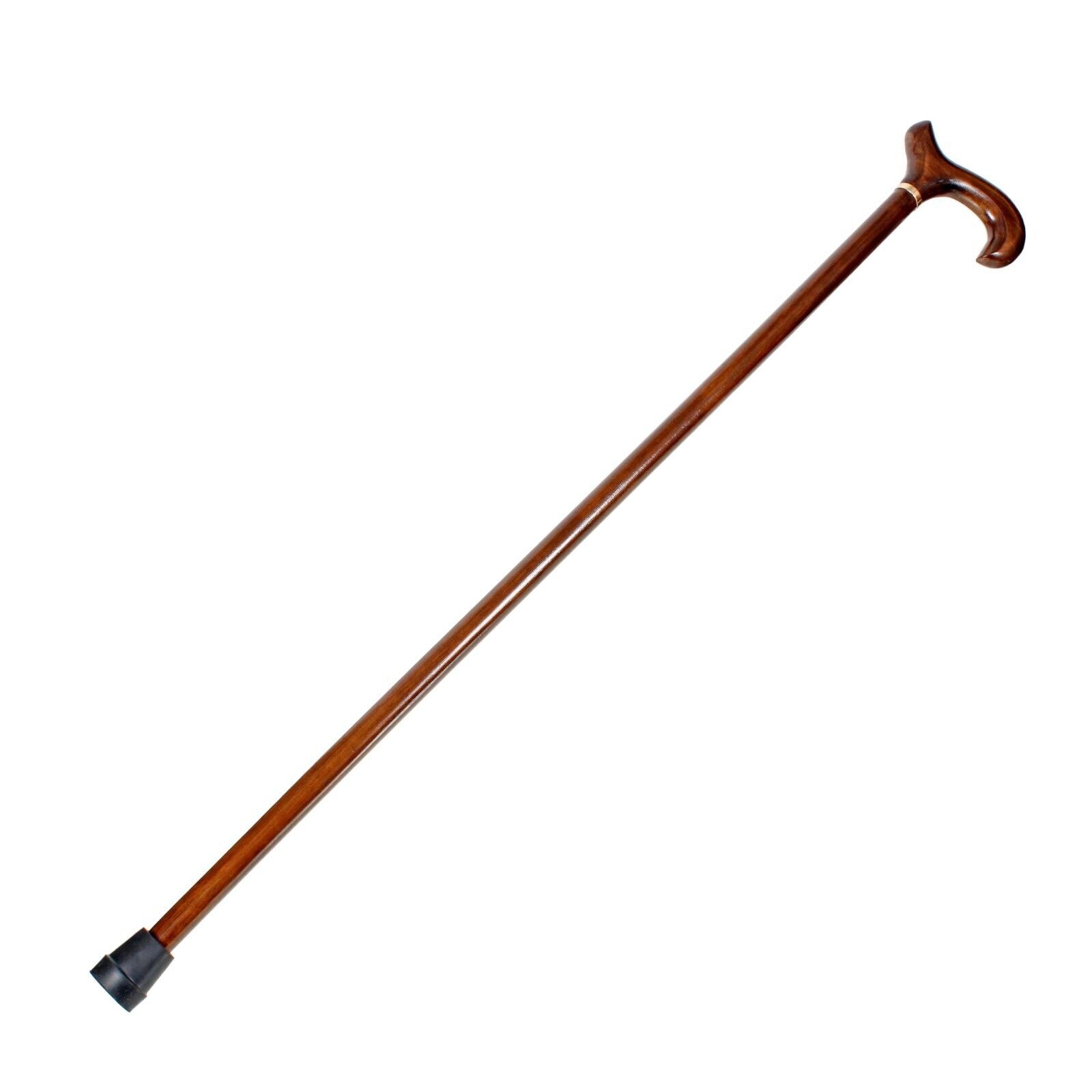 Gents Handcrafted Derby Handle Wooden Walking Stick Cane Mens Ladies 37"