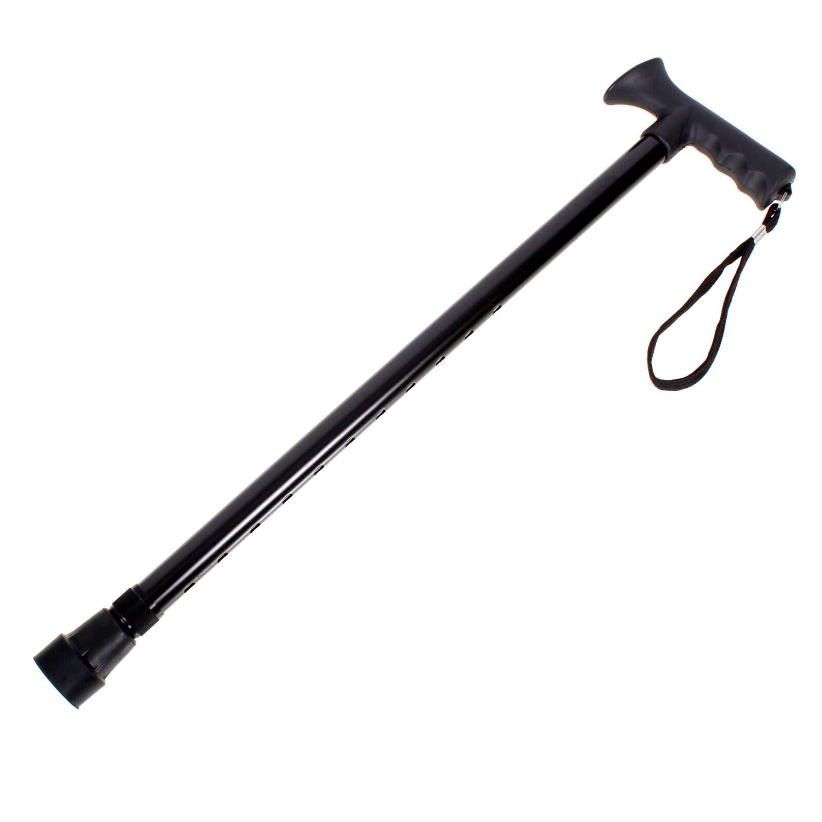 Ladies Engraved Black Rose G Stripe Adjustable Walking Stick Cane Gel Soft Grip