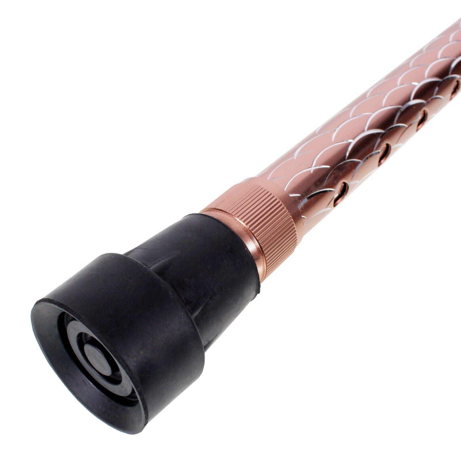 Ladies Engraved Black Rose G Stripe Adjustable Walking Stick Cane Gel Soft Grip