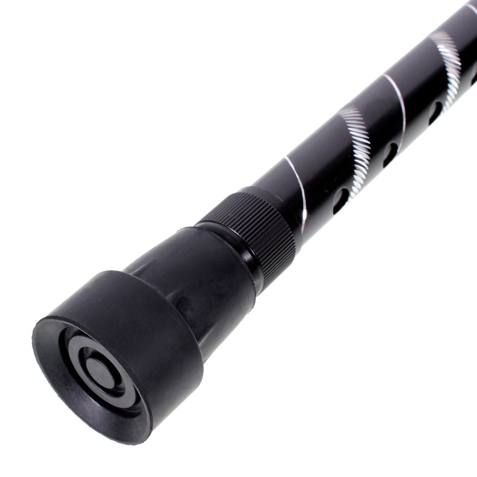 Ladies Engraved Black Rose G Stripe Adjustable Walking Stick Cane Gel Soft Grip