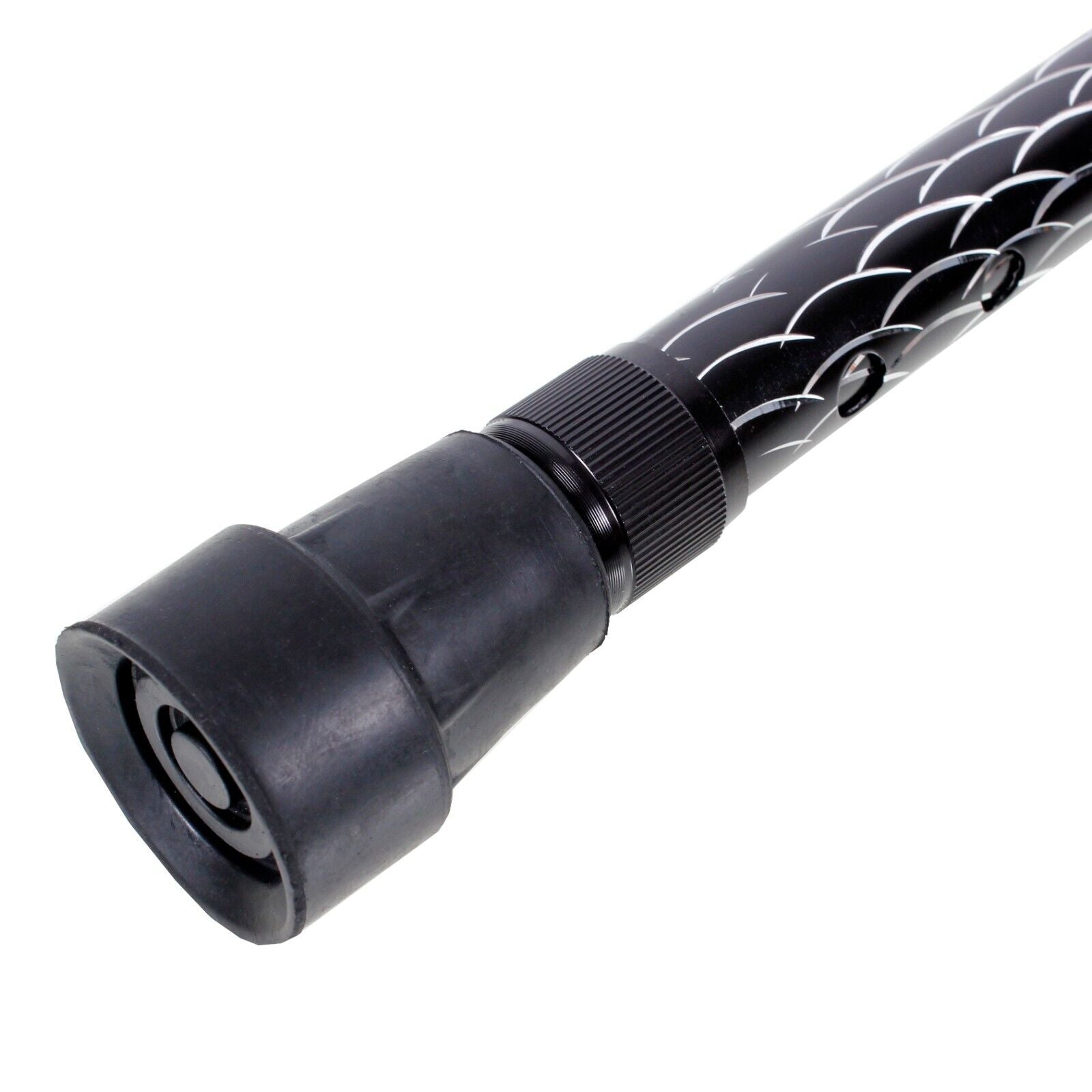 Ladies Engraved Black Rose G Stripe Adjustable Walking Stick Cane Gel Soft Grip