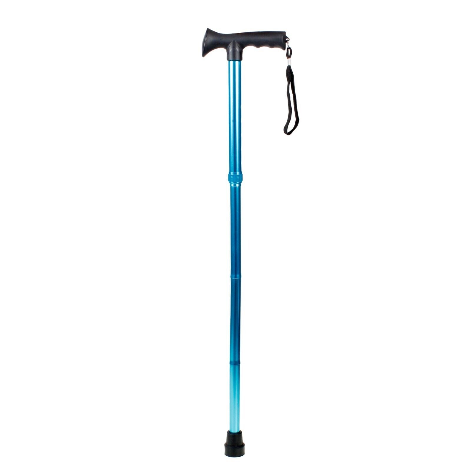 Folding Adjustable Aluminium Metallic Compact Walking Stick Cane