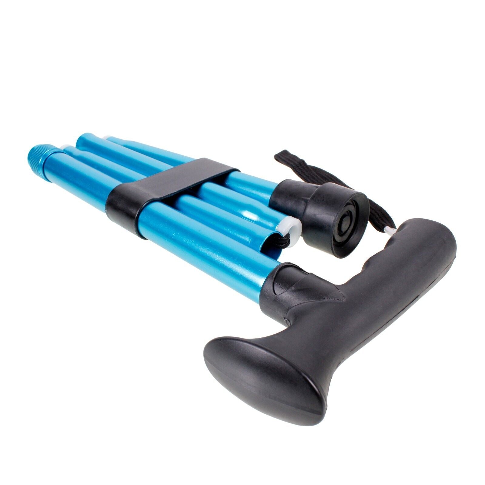 Folding Adjustable Aluminium Metallic Compact Walking Stick Cane