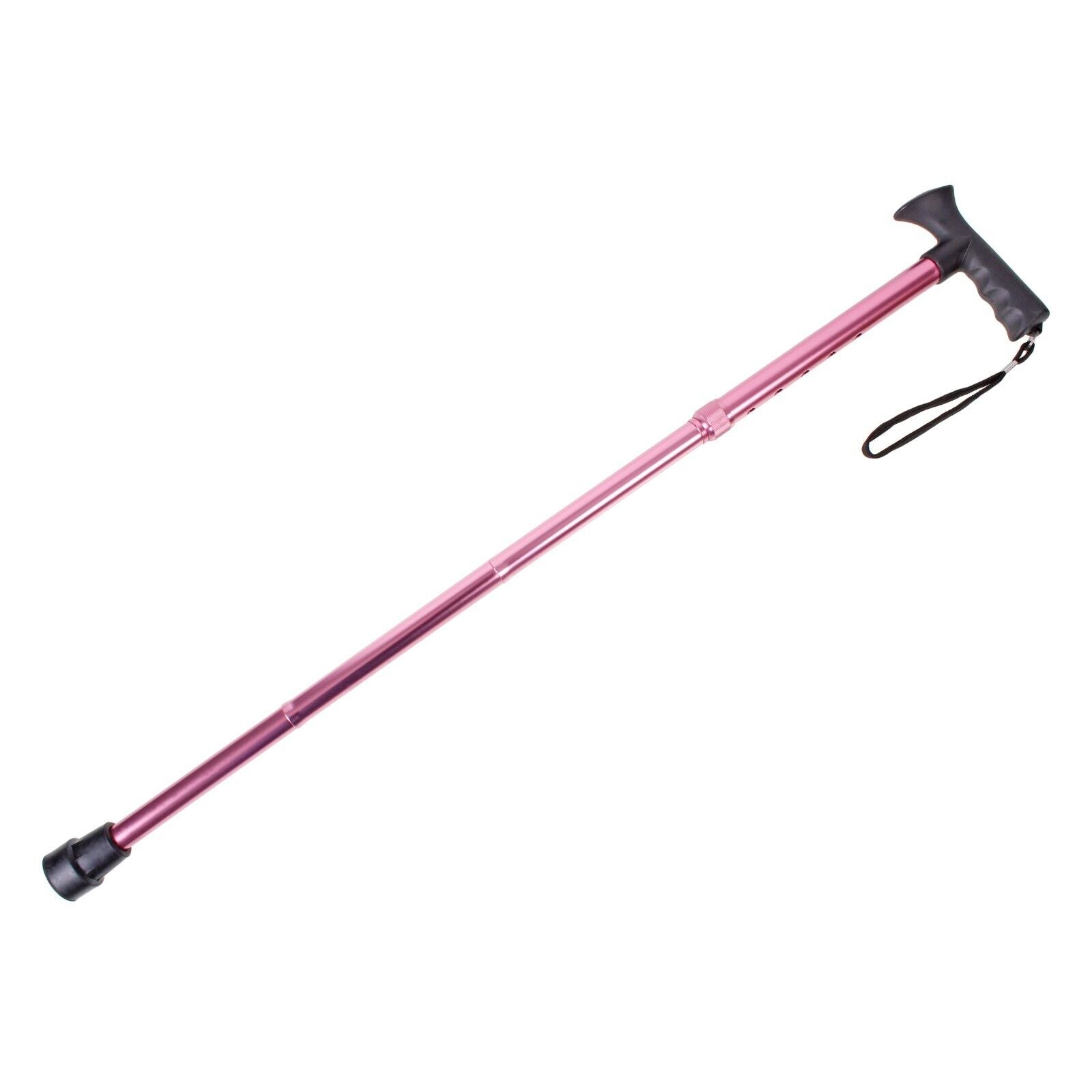 Folding Adjustable Aluminium Metallic Compact Walking Stick Cane