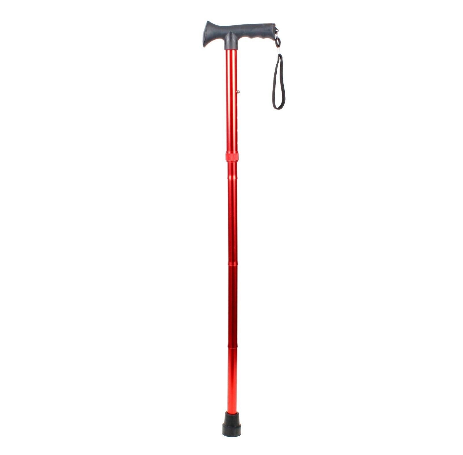 Folding Adjustable Aluminium Metallic Compact Walking Stick Cane