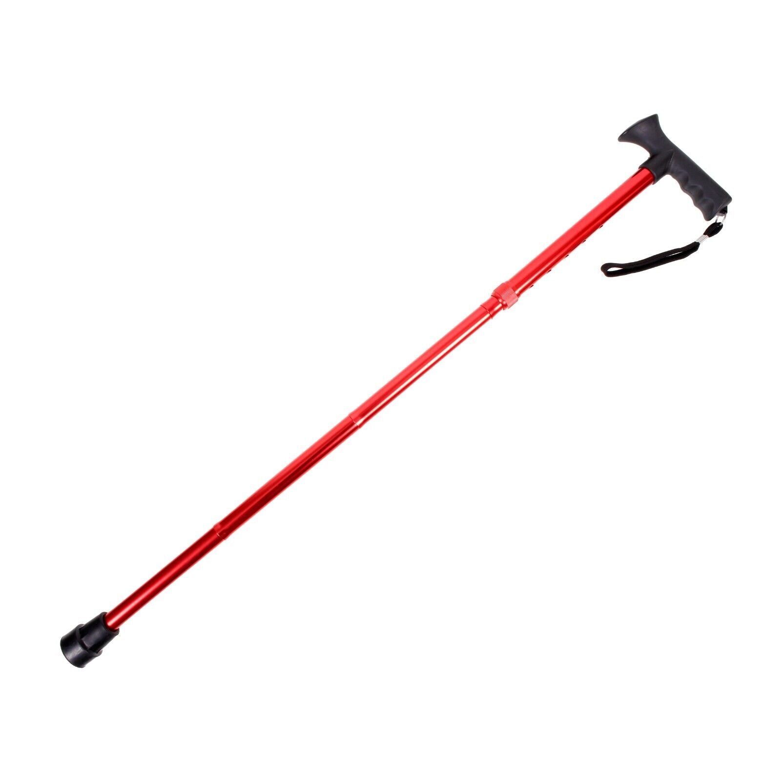 Folding Adjustable Aluminium Metallic Compact Walking Stick Cane