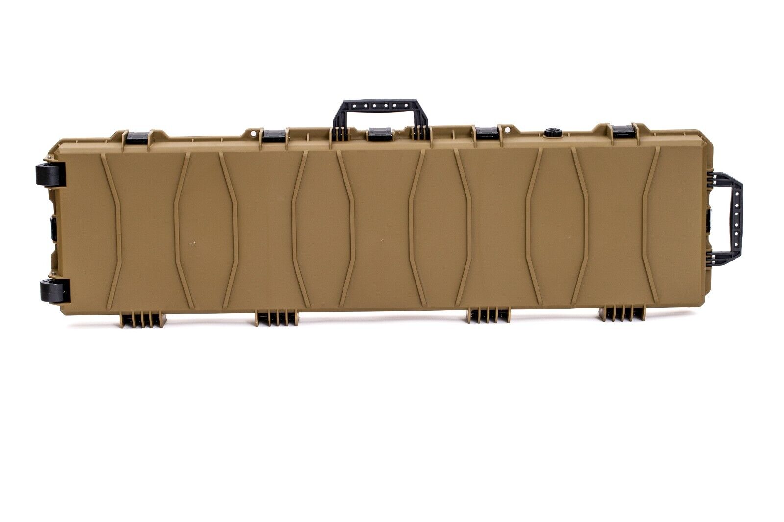 Hard Gun Case Extra Large Wheeled Hard Case (Wave Foam); Light Brown