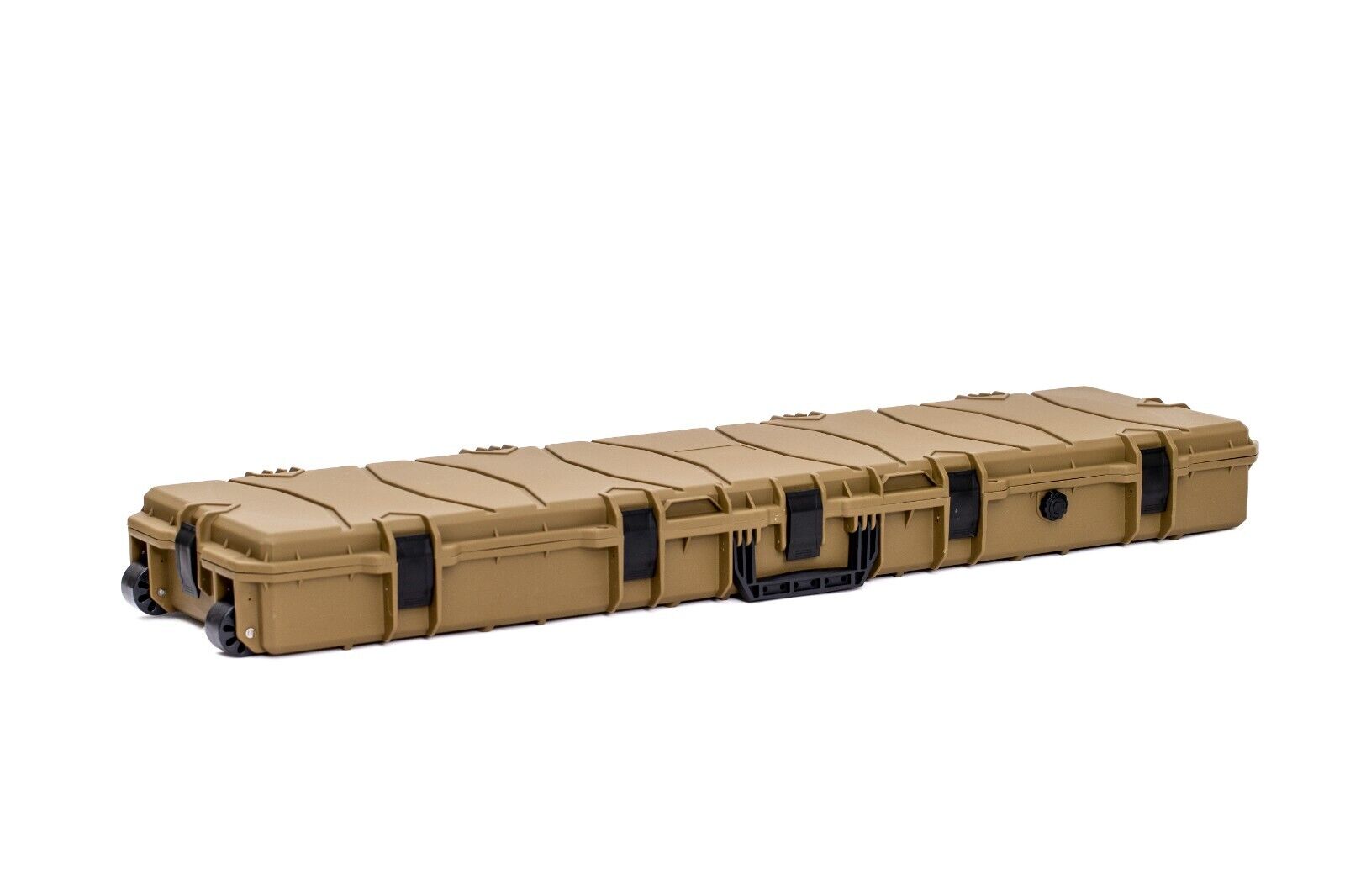 Hard Gun Case Extra Large Wheeled Hard Case (Wave Foam); Light Brown
