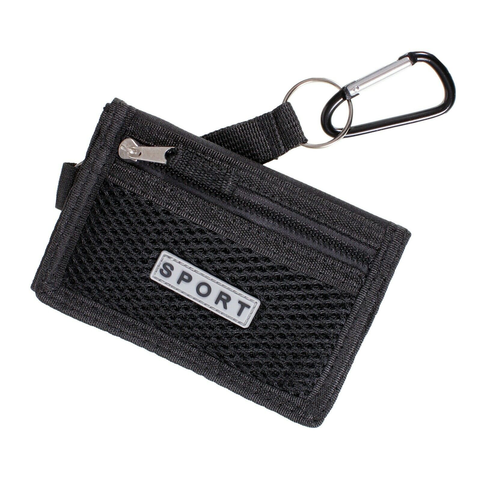 Mens Boys Sturdy Wallet Canvas Belt Clip Credit/Debit Card TriFold UK SELLER