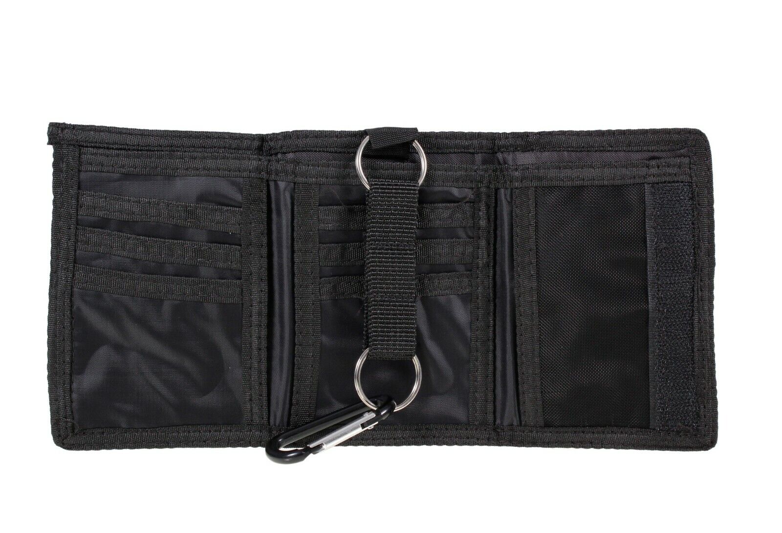 Mens Boys Sturdy Wallet Canvas Belt Clip Credit/Debit Card TriFold UK SELLER