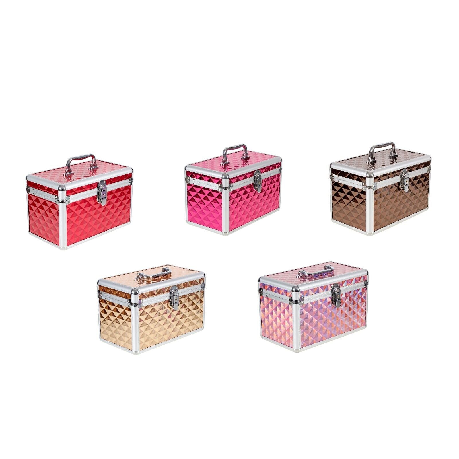 Aluminium Hard Make Up Travel Storage Box Cosmetic Beauty Vanity Case Organiser