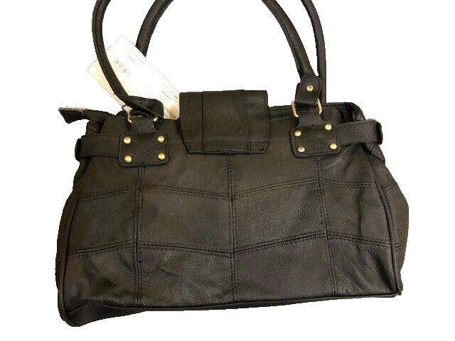 NEW LADIES/WOMENS QUALITY LEATHER SHOULDER DESIGNER/HANDBAG BAG PURSE Brown