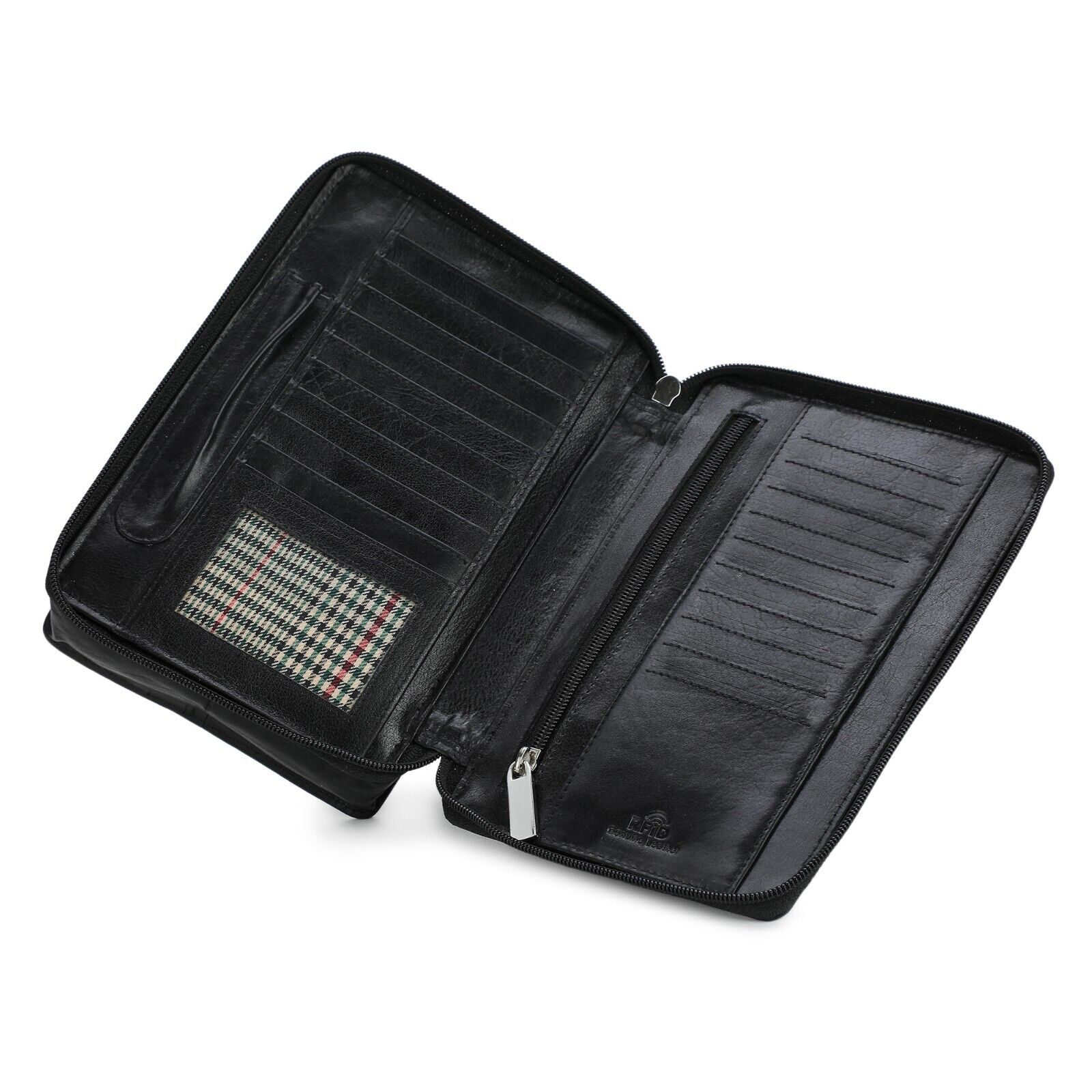 LEATHER TRAVEL BAG PASSPORT HOLIDAY BLACK QUALITY CROSSBODY UNISEX MENS