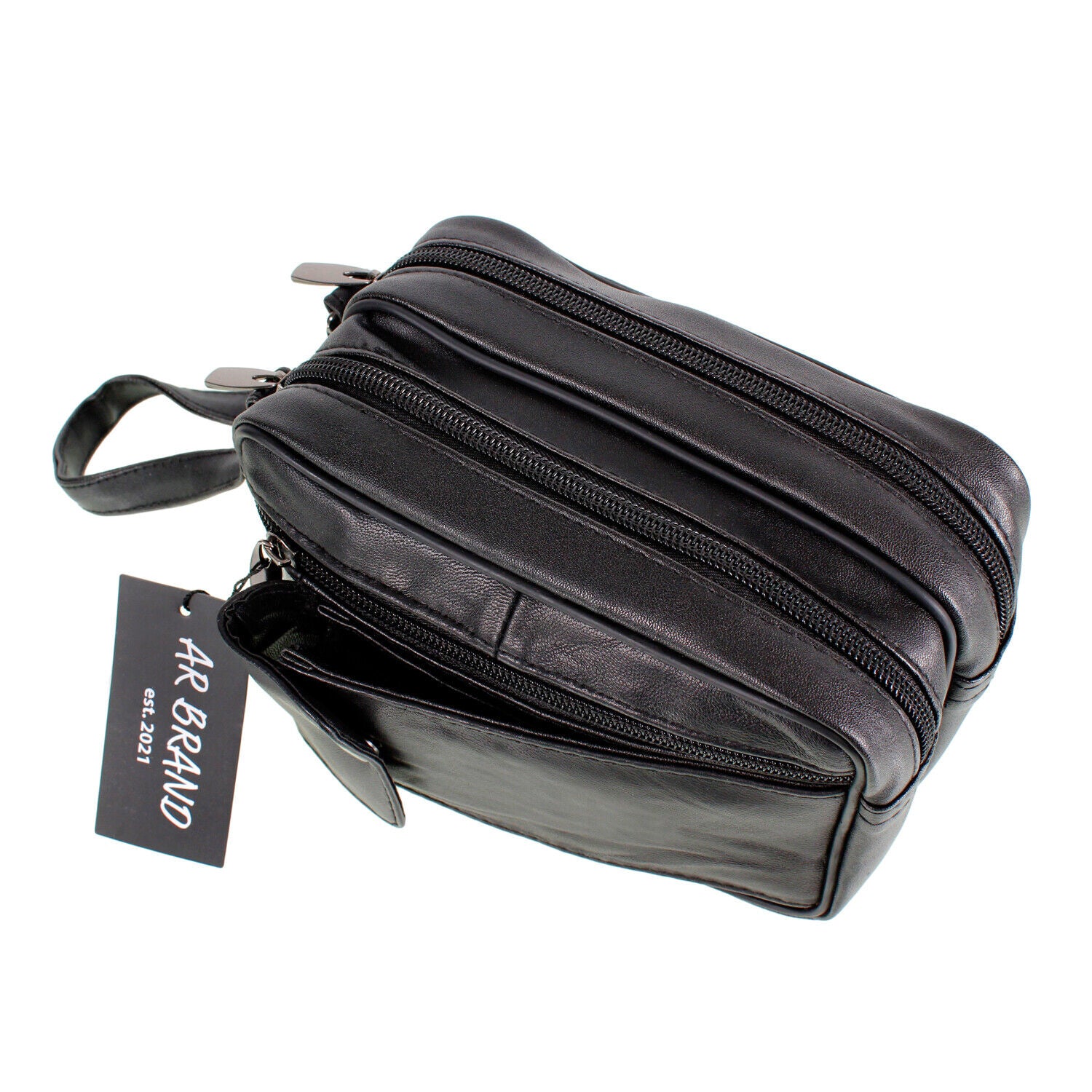 Mens Travel Washbag - toiletry bag, washbag, Real Leather UK SELLER