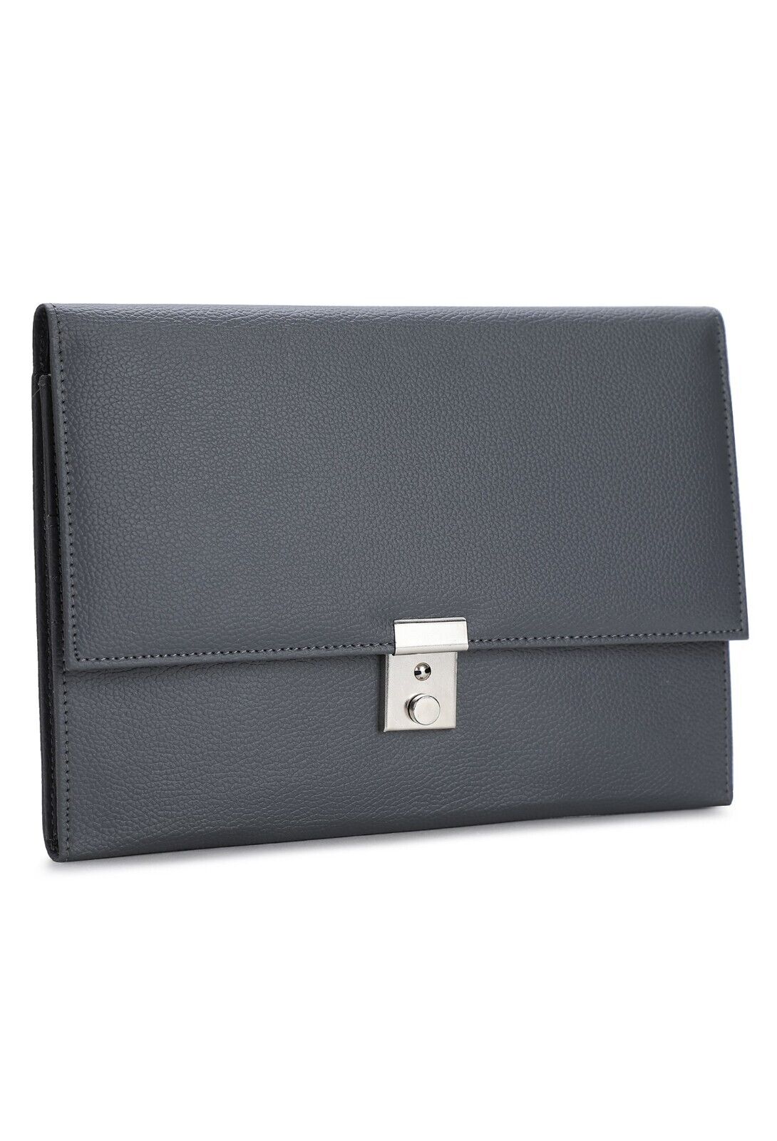 Leather TRAVEL Document WALLET ORGANISER with lock for Passport A4 PAPER SIZE